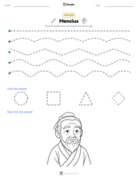Mencius printable worksheet preview