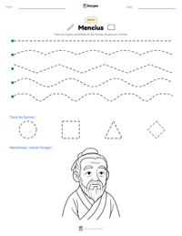 Aperçu de la feuille de travail imprimable Mencius