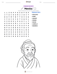 Aperçu de la feuille de travail imprimable Mencius