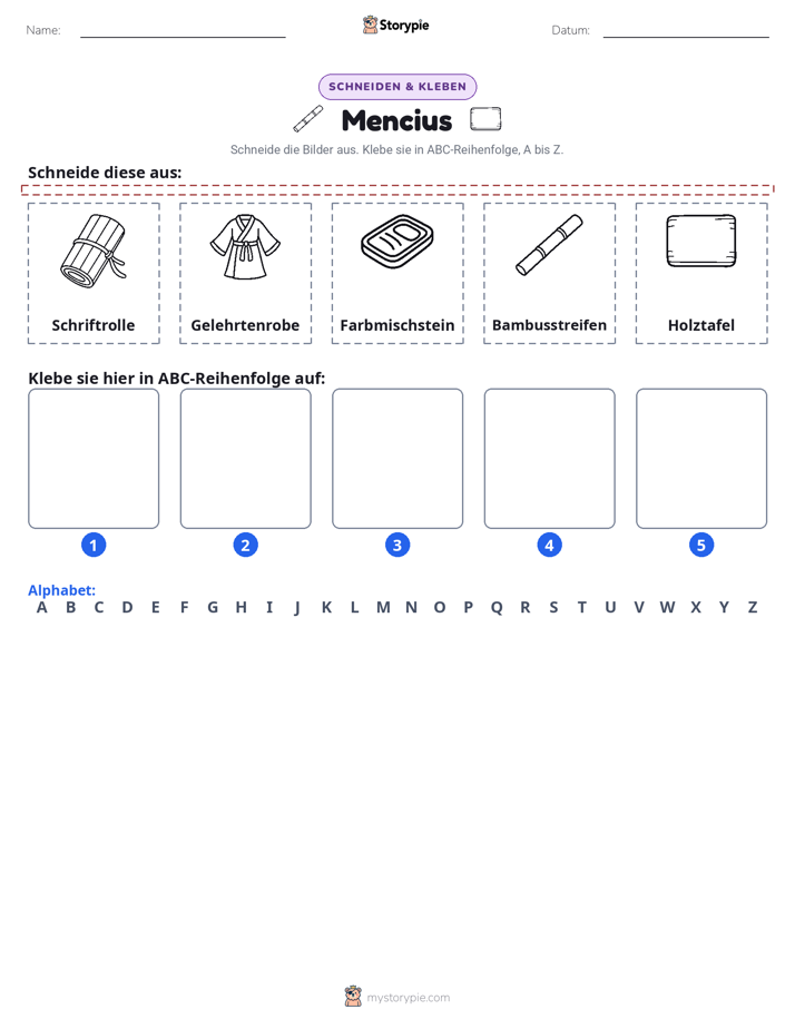 Schneiden & Einfügen Alphabet