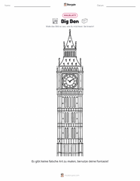 Big Ben druckbare Arbeitsblatt Vorschau