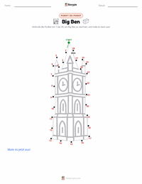 Big Ben druckbare Arbeitsblatt Vorschau