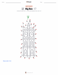 Big Ben printable worksheet preview