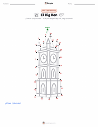 Vista previa de la hoja de trabajo imprimible de Big Ben