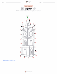 Aperçu de la feuille de travail imprimable Big Ben