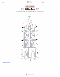 Prévia da folha de atividades imprimível Big Ben