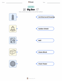 Big Ben printable worksheet for kids