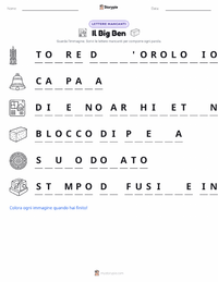 Anteprima della scheda stampabile di Big Ben