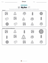 Big Ben printable worksheet preview
