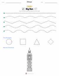 Big Ben printable worksheet preview