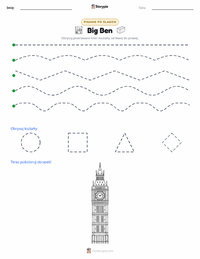 Podgląd drukowalnego arkusza ćwiczeń Big Ben