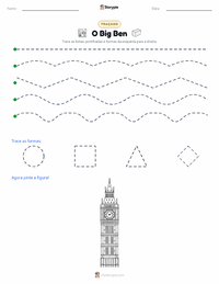 Prévia da folha de atividades imprimível Big Ben