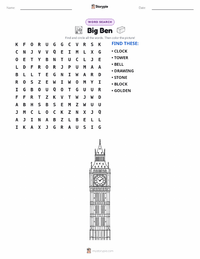 Big Ben printable worksheet preview