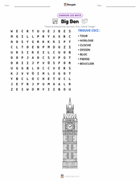 Aperçu de la feuille de travail imprimable Big Ben