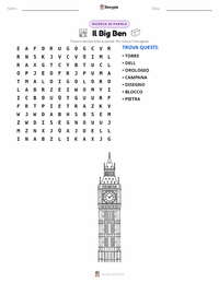 Anteprima della scheda stampabile di Big Ben