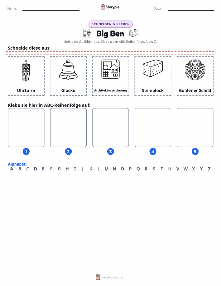 Schneiden & Einfügen Alphabet