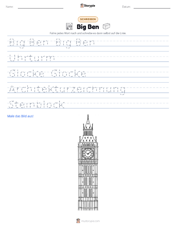 Schreibübung