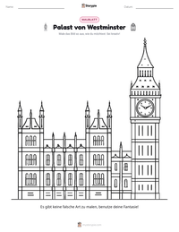 Palast von Westminster druckbare Arbeitsblatt Vorschau