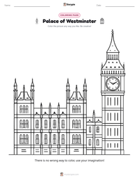 Palace of Westminster printable worksheet preview