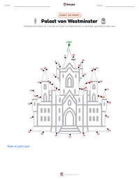Palast von Westminster druckbare Arbeitsblatt Vorschau