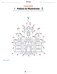Prévia da folha de atividades imprimível Palácio de Westminster