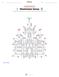 Westminster Sarayı yazdırılabilir çalışma sayfası önizlemesi