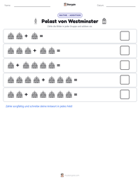 Palast von Westminster druckbare Arbeitsblatt Vorschau