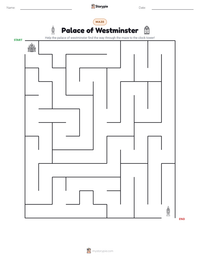 Palace of Westminster printable worksheet preview