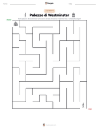 Anteprima della scheda stampabile di Palazzo di Westminster