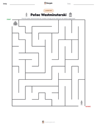 Podgląd drukowalnego arkusza ćwiczeń Pałac Westminsterski