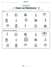 Palast von Westminster druckbare Arbeitsblatt Vorschau
