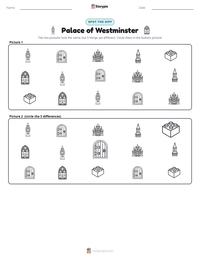 Palace of Westminster printable worksheet preview