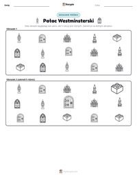 Podgląd drukowalnego arkusza ćwiczeń Pałac Westminsterski