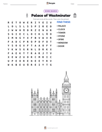 Palace of Westminster printable worksheet preview