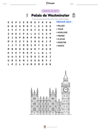 Aperçu de la feuille de travail imprimable Palais de Westminster