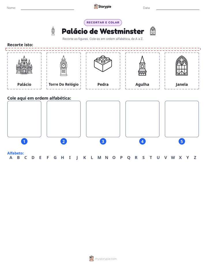 Recortar & Colar Alfabeto