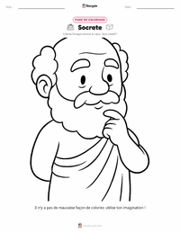 Page de coloriage Socrate pour les enfants