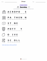 Socrates printable worksheet preview