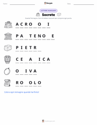 Anteprima della scheda stampabile di Socrate