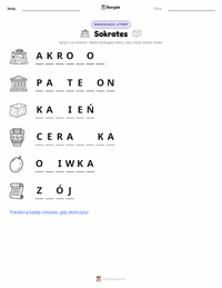 Podgląd drukowalnego arkusza ćwiczeń Sokrates
