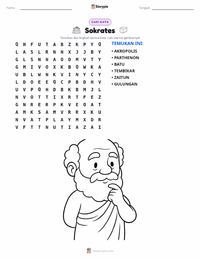 Prabaca lembar kerja cetak Socrates