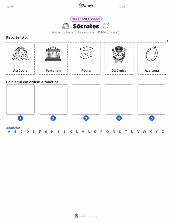 Recortar & Colar Alfabeto