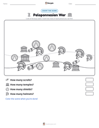 Peloponnesian War printable worksheet preview