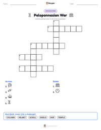 Peloponnesian War printable worksheet preview