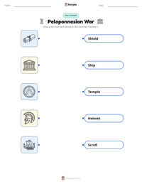 Peloponnesian War printable worksheet for kids