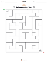 Peloponnesian War printable worksheet preview