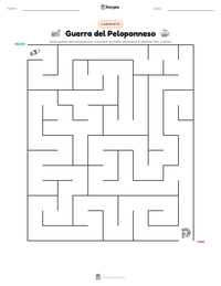 Anteprima della scheda stampabile di Guerra del Peloponneso