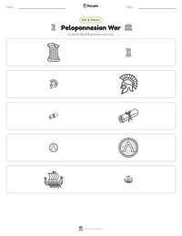 Peloponnesian War printable worksheet preview