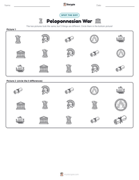 Peloponnesian War printable worksheet preview
