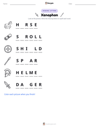 Xenophon printable worksheet preview
